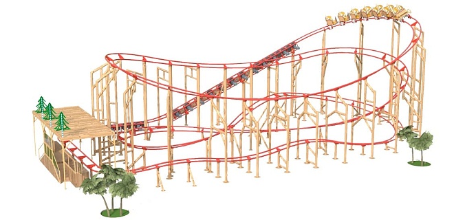 Американские горки FAMILY LAUNCH COASTER mod. MX 624