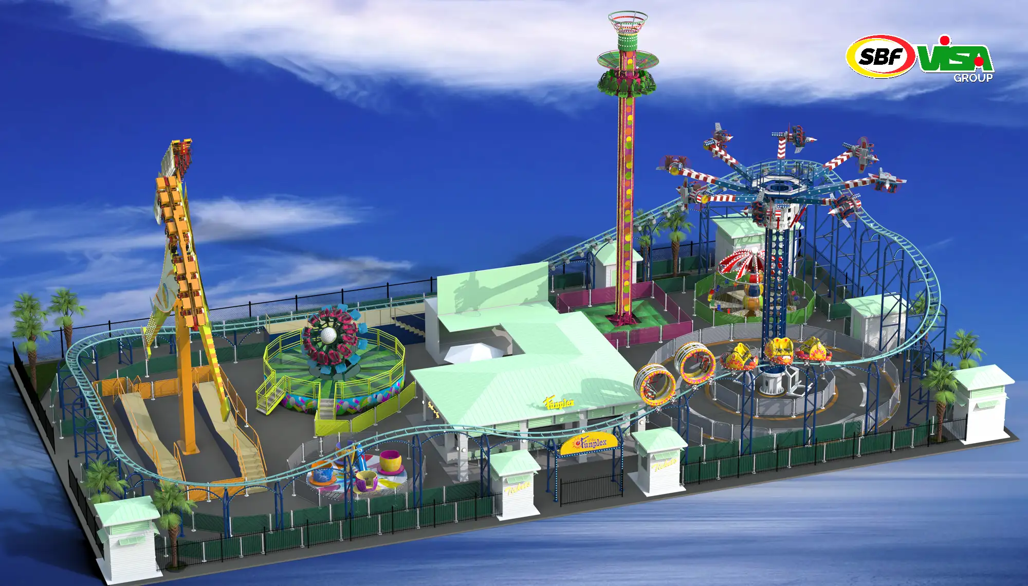 BIG AIR SPINNING COASTER PARK PROJECT
