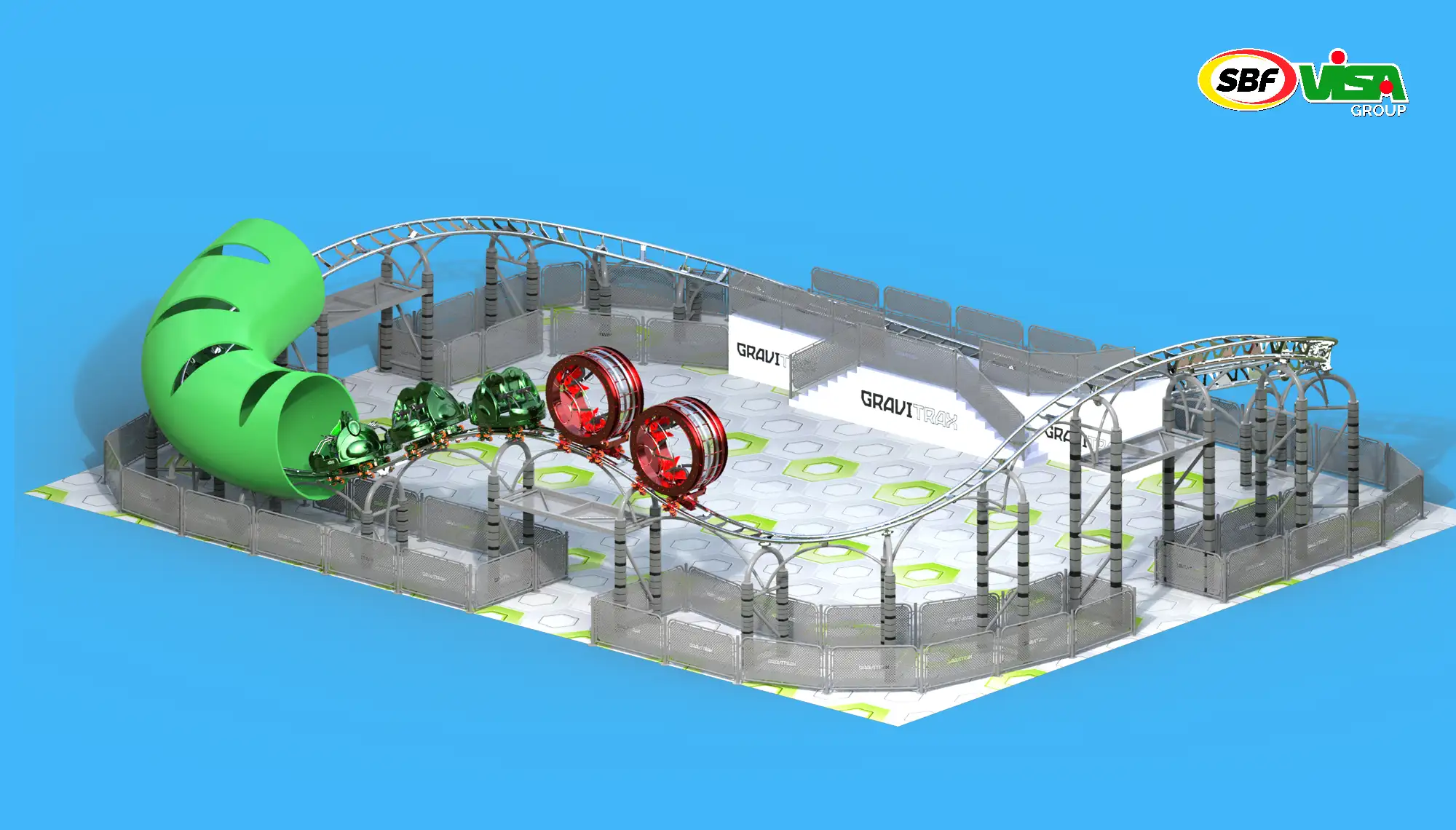 SPINNING COASTER WITH A TUNNEL ADDED