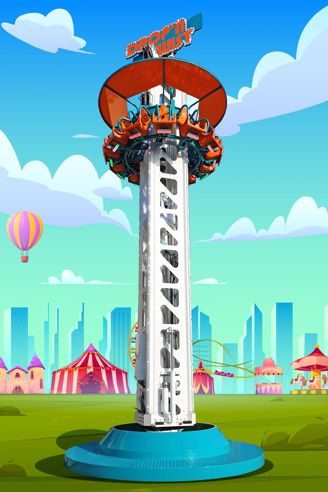 Drop'n Twist with pneumatic system